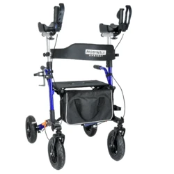MobiWalk® Upright Walker with Seat | Stand Up Walker for Seniors | Pneumatic Wheels | Forearm Support Rollator for Elderly & Disabled - Image 20