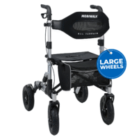 mobiwalk all terrain rollator large wheels
