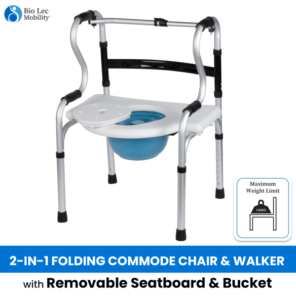 Folding Commode Chair & Walker Bio Lec Mobility