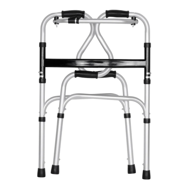 Zimmer Frame Walker 2-in-1 with Removable Commode | Folding Walker & Commode Chair for Elderly with Seat - Image 2