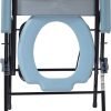 Folding commode