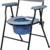 Folding commode chair for elderly