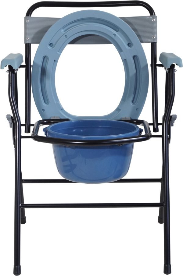 Folding commode chair for disabled.