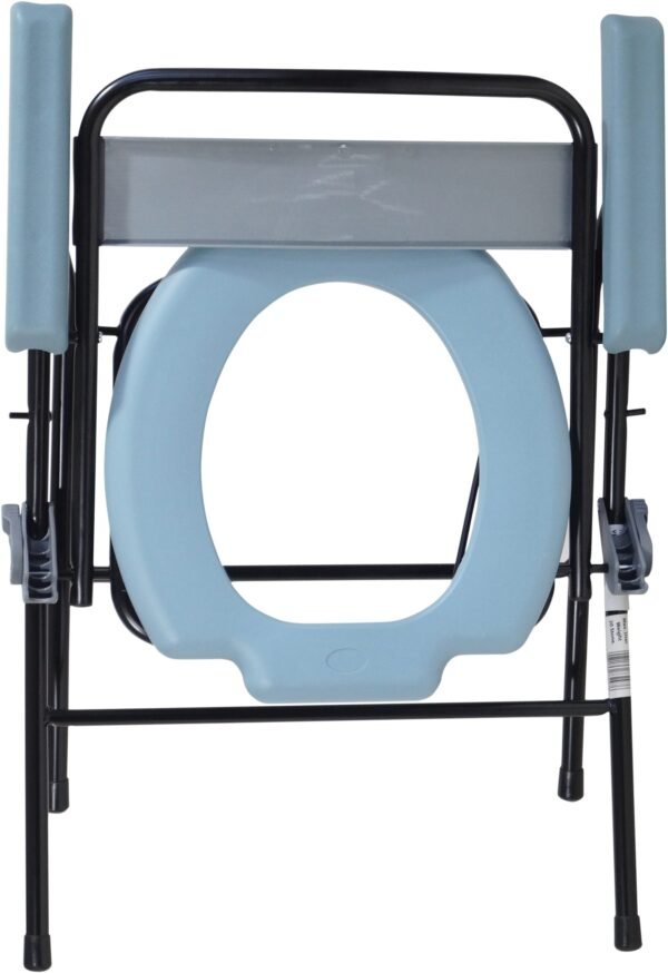 Folding commode