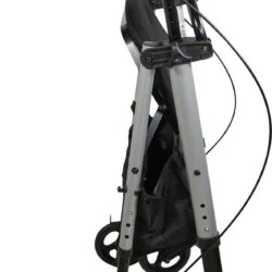 Lightweight 4 Wheeled Rollator for Elderly & Seniors | With Seat & Basket | Puncture Proof 6" Wheels - Image 10