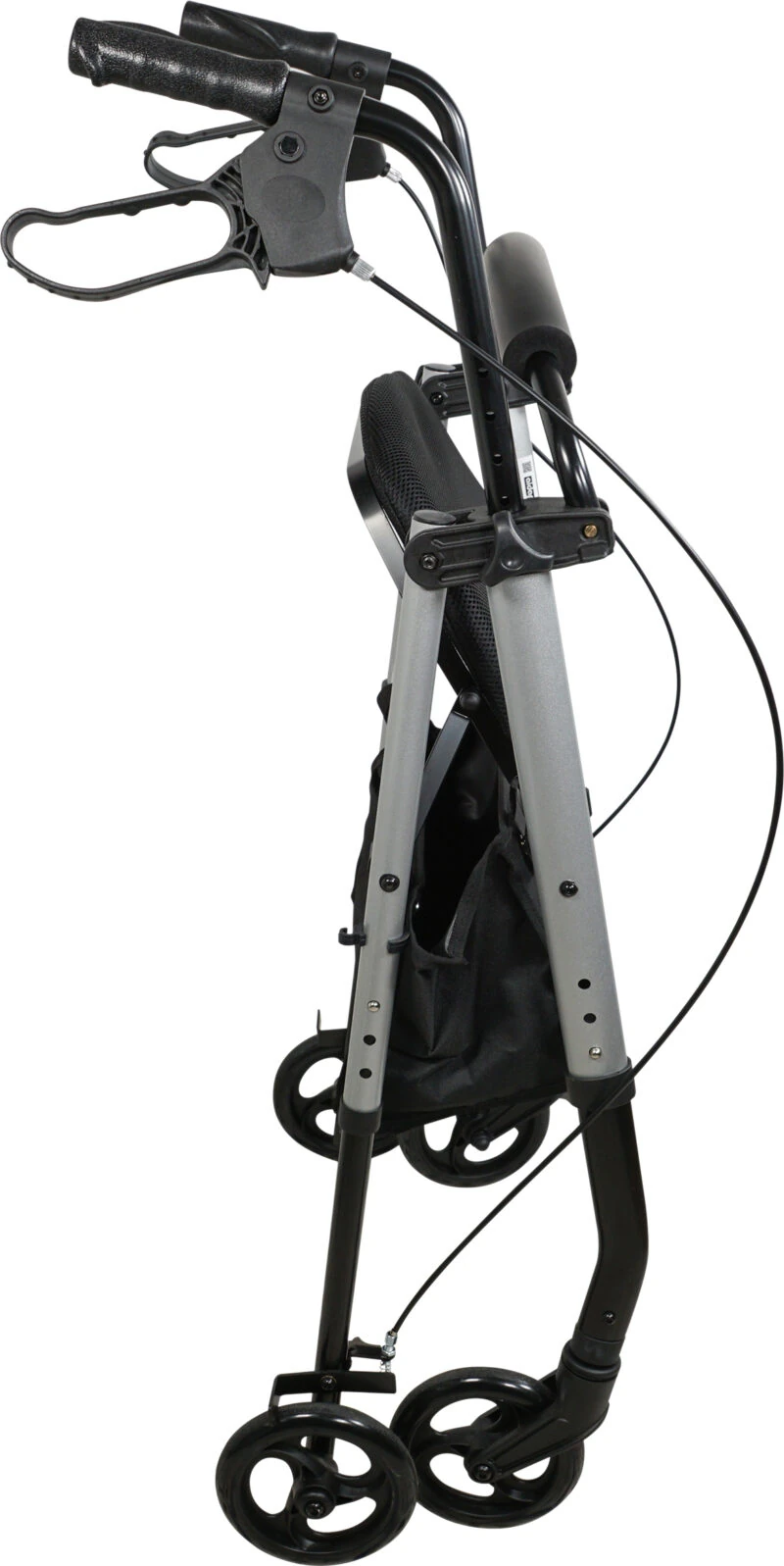 Lightweight 4 Wheeled Rollator for Elderly & Seniors | With Seat & Basket | Puncture Proof 6" Wheels - Image 10