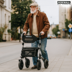 MobiWalk All Terrain Rollator with pneumatic big wheels for hire