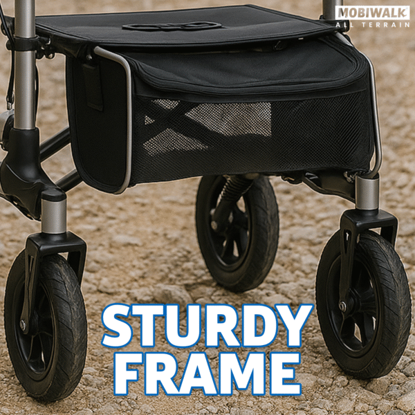mobiwalk all terrain rollator large wheels