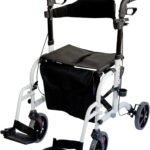 Lightweight Folding Rollator With Seat and Travel Wheelchair | Rollator & Manual Wheelchair For Disabled & Elderly - Image 12