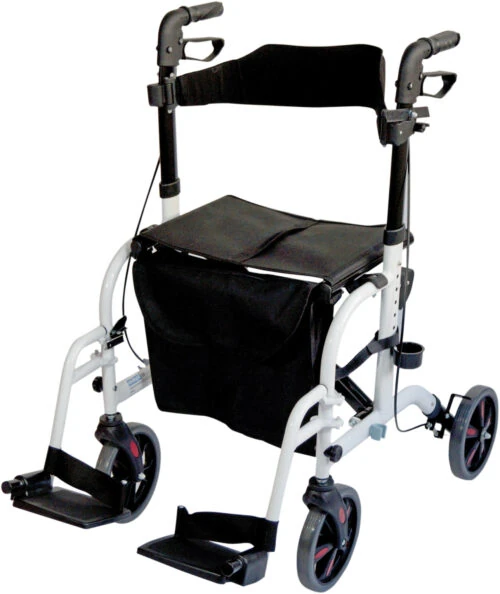 Lightweight Folding Rollator With Seat and Travel Wheelchair | Rollator & Manual Wheelchair For Disabled & Elderly - Image 12