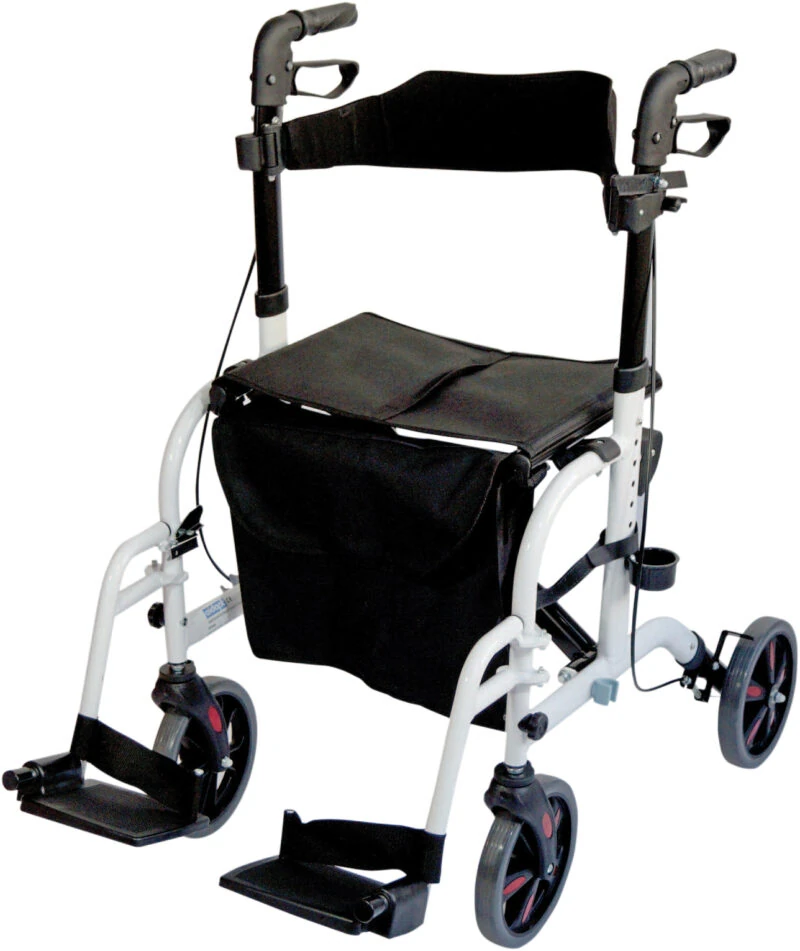 Lightweight Folding Rollator With Seat and Travel Wheelchair | Rollator & Manual Wheelchair For Disabled & Elderly - Image 12