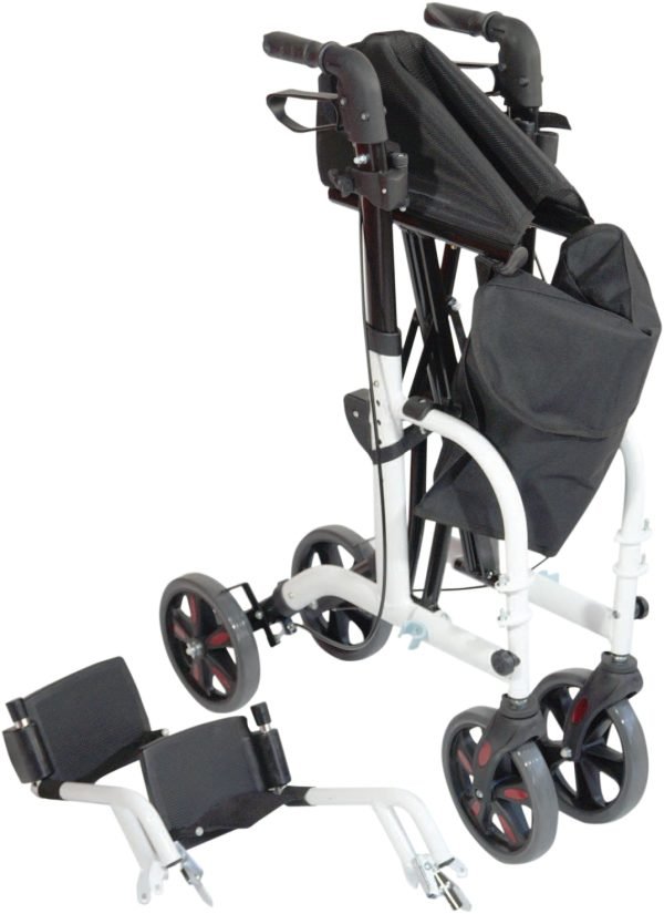 2 In 1 Rollator with seat Transit Chair