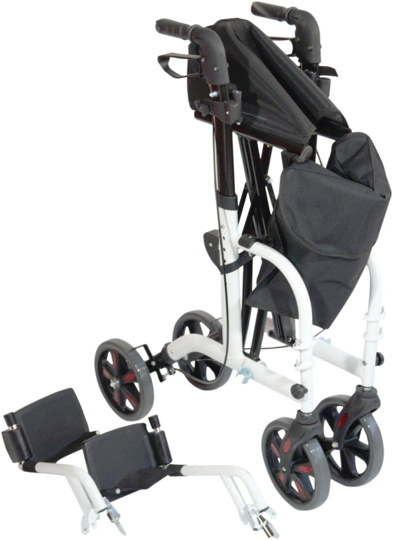 Lightweight Folding Rollator With Seat and Travel Wheelchair | Rollator & Manual Wheelchair For Disabled & Elderly - Image 10