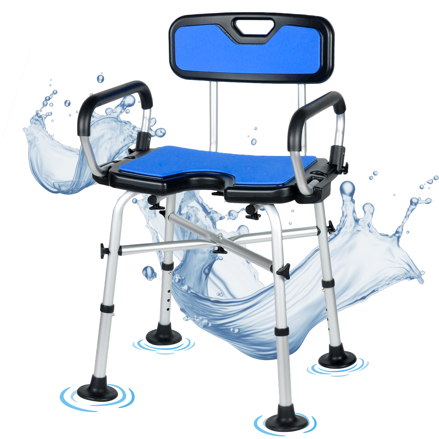 Shower Chair with arms Backrest