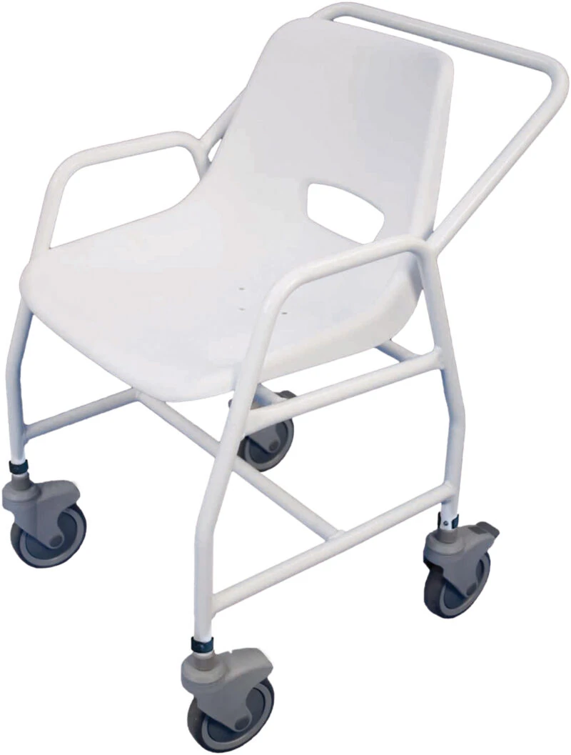 Wheeled Shower Chair with Brakes | Adjustable Height | Hythe Mobile Shower Chair - Image 7