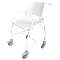 Wheeled Shower Chair with Brakes | Adjustable Height | Hythe Mobile Shower Chair - Image 2