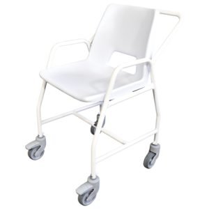 Wheeled Shower Chair with Brakes | Adjustable Height | Hythe Mobile Shower Chair