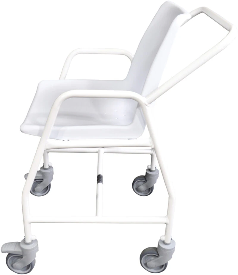 Wheeled Shower Chair with Brakes | Adjustable Height | Hythe Mobile Shower Chair - Image 4