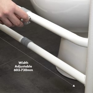 Adjustable Toilet Support Frame for Elderly & Seniors | Height & Width Adjustable