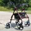 4 Wheeled Rollator Walker with Large 8" Wheels | Rollator Walking Aid with Seat