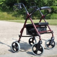 4 wheeled walker with large wheels, 4 wheel walker with seat, rollator walking aid, 4 wheel rollator with seat, 4 wheeled rollator