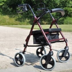 4 Wheeled Rollator Walker with Large 8" Wheels | Rollator Walking Aid with Seat - Image 2