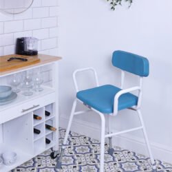 Perching Stool Padded Back | Height Adjustable | Multi-use - Image 1