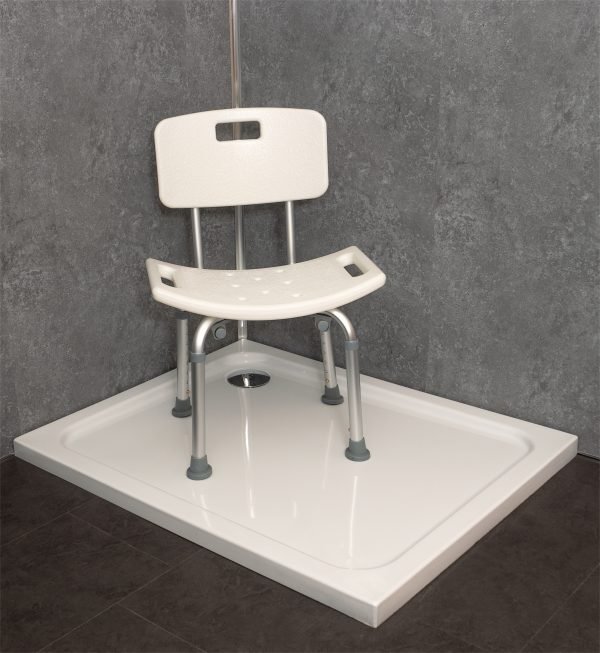 shower-stool chair with back