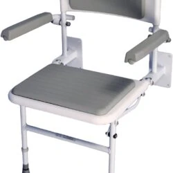 Wall Mounted Shower Seat | Foldable Solo Deluxe Shower Seat with Legs and Arms | Heavy Duty - Image 4