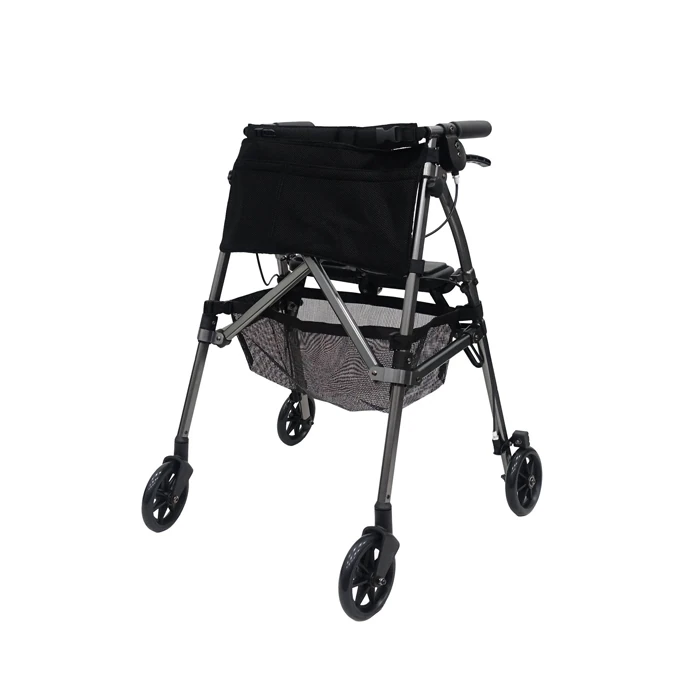 Lightweight Folding Walker With Wheels & Seat | Stander EZ Fold N Go Rollator - Image 2