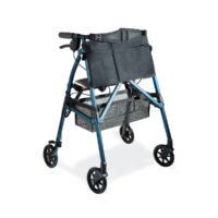 lightweight walker with wheels, folding walker for elderly, lightweight walker for seniors, lightweight folding walker, stander ez fold and go rollator cobalt blue