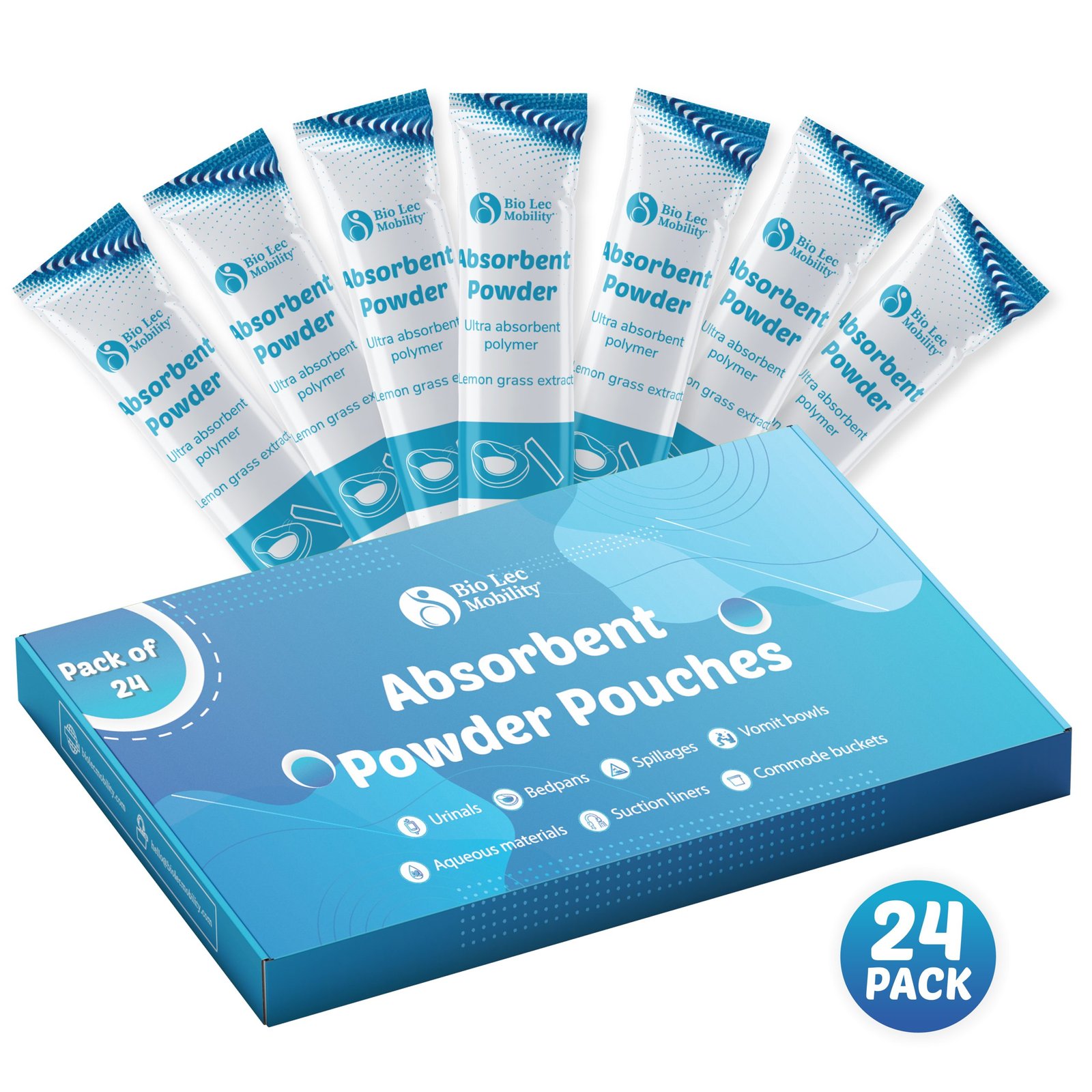 Absorbent Pouches for Bodily Fluids and spills