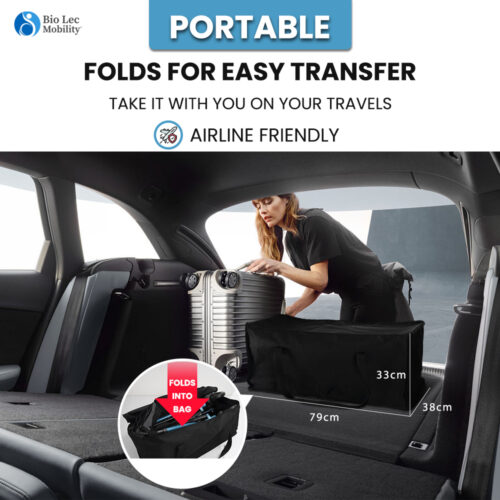 Lightweight Transit Travel Wheelchair with Bag | Folding Collapsible Transportable Wheelchair | FOLD-O Wheelchair - Image 4