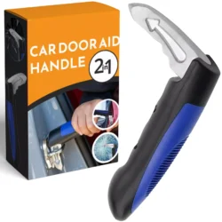 Car Cane grab handle and packaging with 2-in-1 feature.