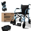 Lightweight Transit Travel Wheelchair with Bag | Folding Collapsible Transportable Wheelchair | FOLD O Wheelchair