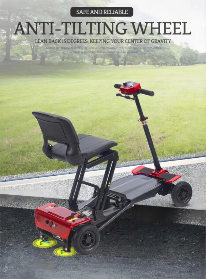 Lightweight Folding Boot Scooter | IGlide AutoFolding | Mobility Scooter with Remote Control | 12 Mile Range | Removable Battery | Puncture Proof Tyres - Image 5