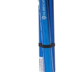Blue folding walking stick with a 360-degree pivoting base.