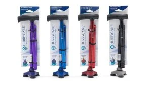 All Terrain Walking Stick with adjustable heights, 360-degree pivoting head, and anodized aluminium shaft.