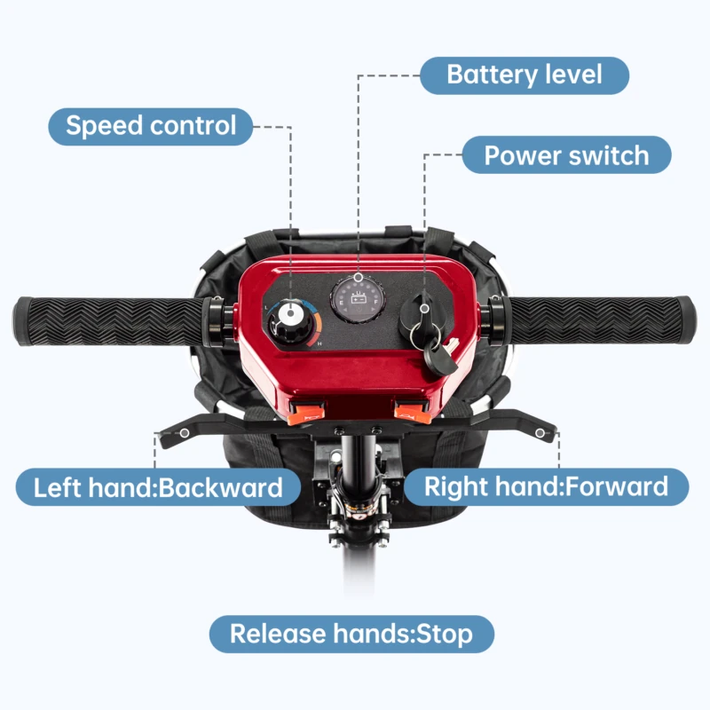 Lightweight Folding Boot Scooter | IGlide AutoFolding | Mobility Scooter with Remote Control | 12 Mile Range | Removable Battery | Puncture Proof Tyres - Image 3