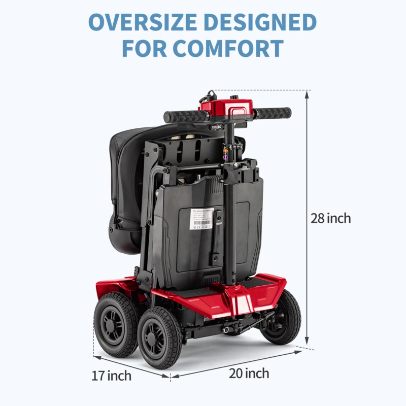 Lightweight Folding Boot Scooter | IGlide AutoFolding | Mobility Scooter with Remote Control | 12 Mile Range | Removable Battery | Puncture Proof Tyres - Image 9