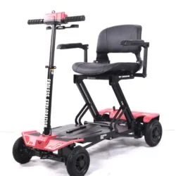 Lightweight Folding Boot Scooter | IGlide AutoFolding | Mobility Scooter with Remote Control | 12 Mile Range | Removable Battery | Puncture Proof Tyres