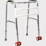 Foldable Zimmer Frame | Walker on Wheels | Lightweight Aluminium Mobility Aid Walking Frame with Wheels - Image 1