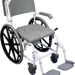 Self Propelled Shower Commode Chair | Wheeled Shower Chair for Elderly | Bathroom Assistive Device - Image 1