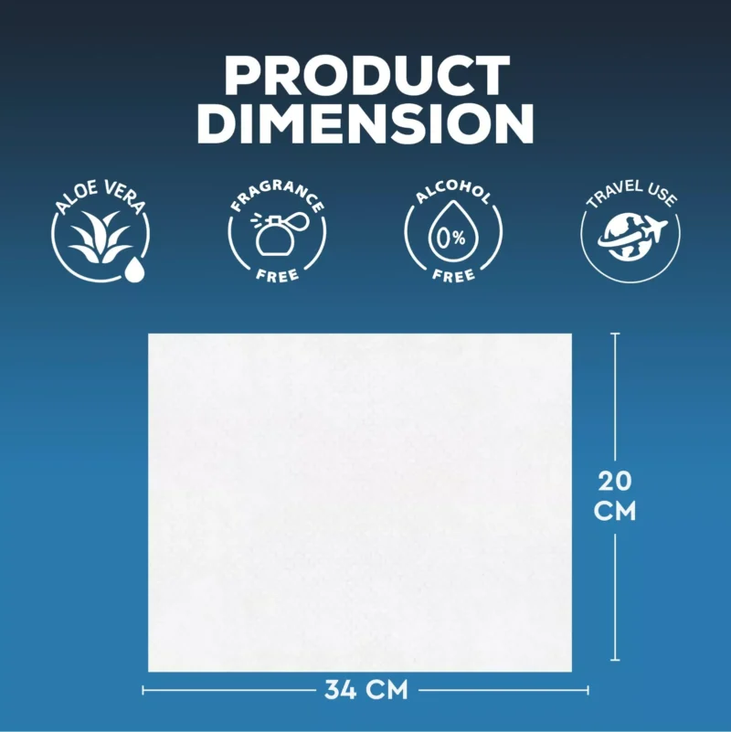 Wet Wipes for Adults | Extra Large & Biodegradable (70 Wipes) - Image 5