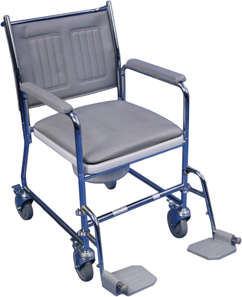 Wheeled Commode | Flat Packed Bedside Commode | Wheelchair Commode - Image 3