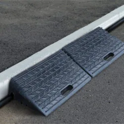 Rubber Threshold Ramps 4" High for Wheelchairs | Temporary Rubber Ramp for Mobility Scooters | Set of 2 | Portable and Convenient Ramp