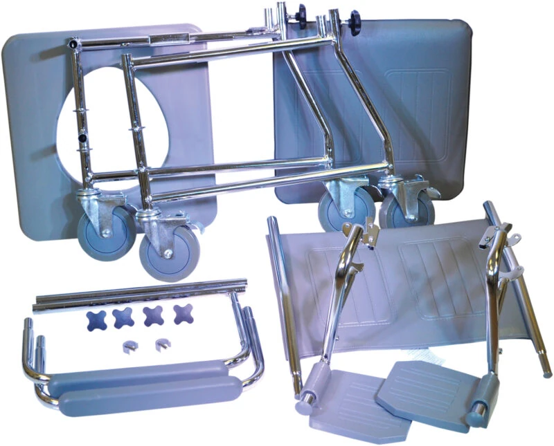 Wheeled Commode | Flat Packed Bedside Commode | Wheelchair Commode - Image 2