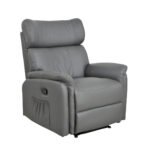 Manual Recliner Armchair | Leather Recliner Armchair | Grey Leather Armchair for Elderly | Sofa Lounge Chair - Image 1