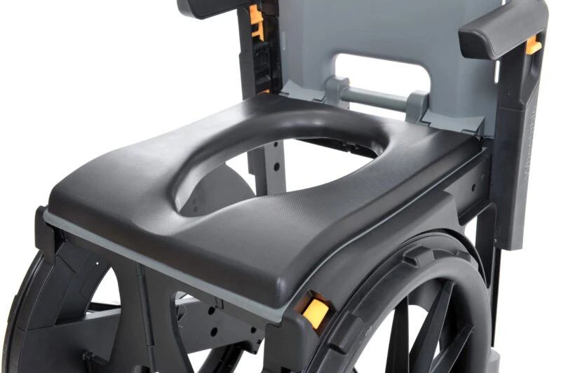Wheelable Travel Commode | Shower Commode Chair for Elderly | Portable Lightweight Folding Commode | Rust Free - Image 12