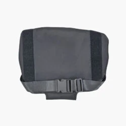 Black backrest cover with buckle strap for Wheelable Commode.